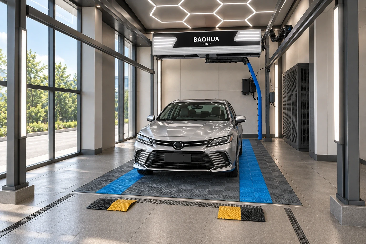 BAOHUA SPIN-7 overhead single-arm touchless car wash bay